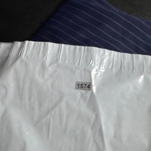 Tommy Hilfiger Vassar Mens Navy White Pinstripe Wool Blend Dress Pants 36W - Picture 3 of 3